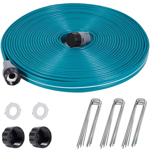 Sprinkler Hose Soaker Hose 50 ft for Garden Lawn and Yard, Watering Hose with Hole for Plants Flower