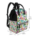thumbnail image 2 of Xecao Watercolor Flowers print Large Capacity Nappy Bag is a multi-functional waterproof travel backpack, perfect as a nursing bag or mummy backpack for women, 2 of 6