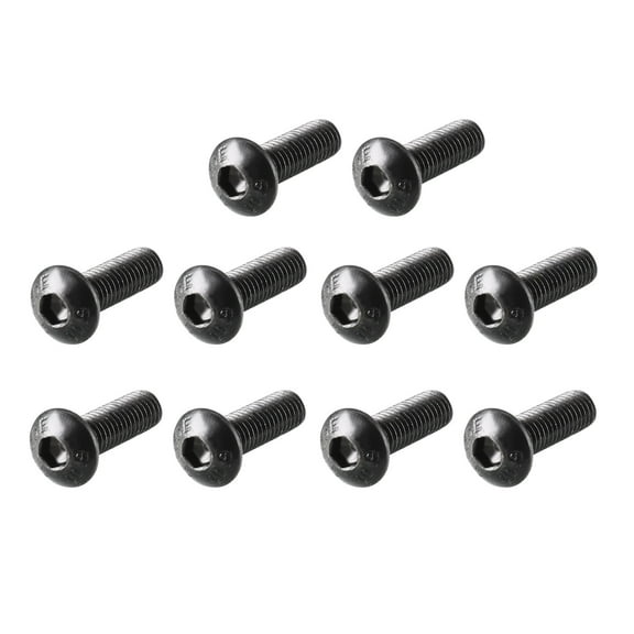 Uxcell M3 x 10mm Alloy Steel Hex Socket Button Head Machine Screws Black 100 Pack