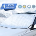 thumbnail image 2 of Yirtree Car Windshield Snow Cover with 4 Layers Protection, Frost Ice Removal Sun Shade for Winter Protection, Extra Large and Thick Windshield Ice Cover Fits for Cars Trucks Vans and SUVs, 2 of 8