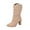 Khaki, variant on SKIYLEVZ Knee-High Boots for Women Combat Boots Winter Cold Weather Shoes for Outdoor Winter Adventures Figure-Flattering Fashion Statement Faux Leather Boots