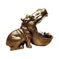 thumbnail image 1 of Estatua de caballo de río, escultura animal, multifuncional, coleccionable, resina, decorativa Dorado, 1 of 6