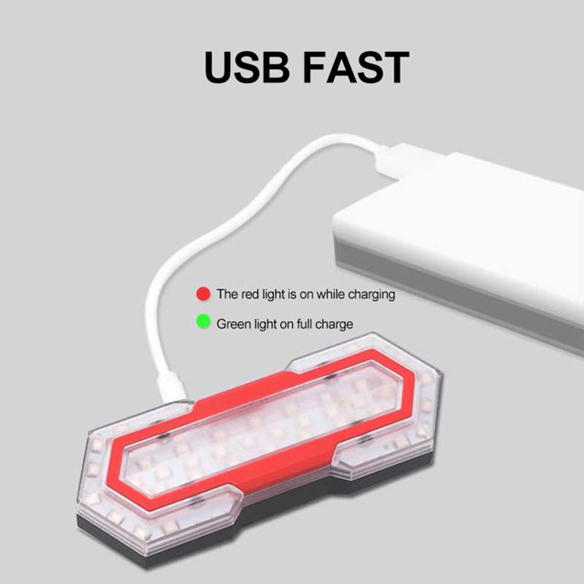 Luz trasera para bicicleta BuyWeek con luz de advertencia y mayor durabilidad 10,8*3,8 cm 800 mah