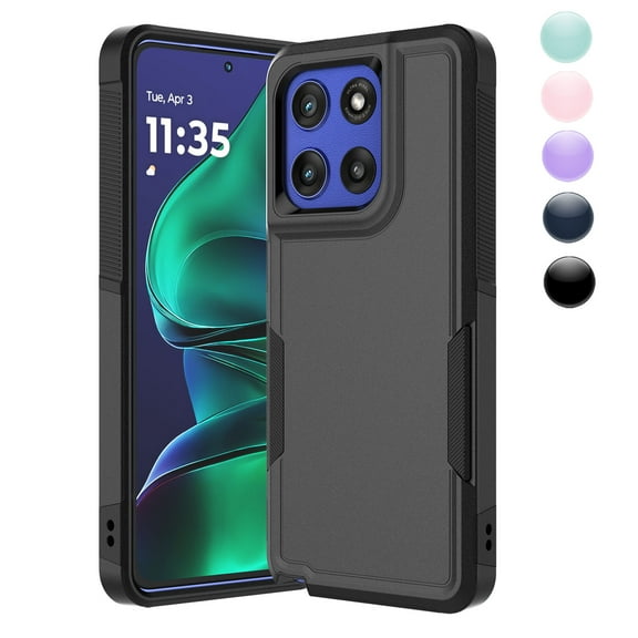 Njjex Rugged Case for Motorola Moto G Stylus 5G 2025 | Heavy Duty Shockproof Cover | Dual Layer Protective Case for 6.7" Moto G Stylus 5G 2025 - Black