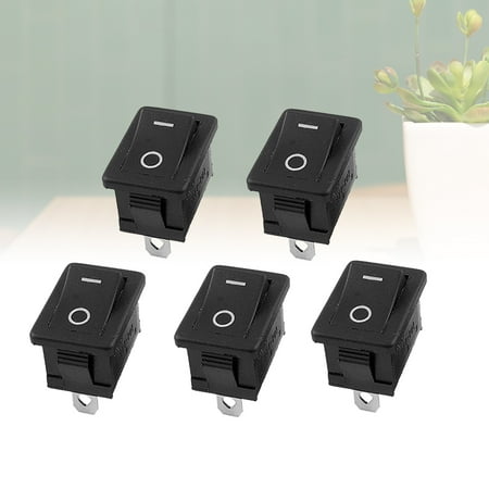 WRITWAA 5-Pack Black Metal Car Auto Boat Toggle for Circuit Control Projects and Electrical Applications