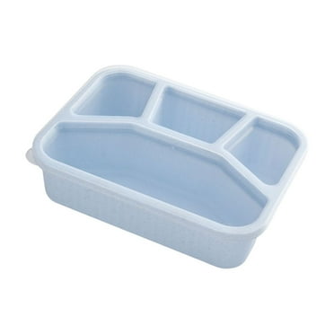 Bento Lunch Box, 4 Compartment Meal Prep Containers,Bento Box for Kids, BPA Free Plastic Reusable Food Storage Containers - Stackable, Suitable for Schools, Companies,Work and Travel,Blue