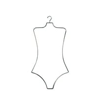 NAHANCO Wire Swimwear Hanger, Black (Pack of 12)