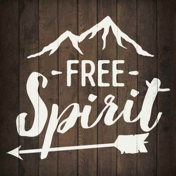 Free Spirit Inpiration Camping Rustic Looking Wood Sign Wall Décor Gift 8 x 8 Wood Sign B3-08080061016