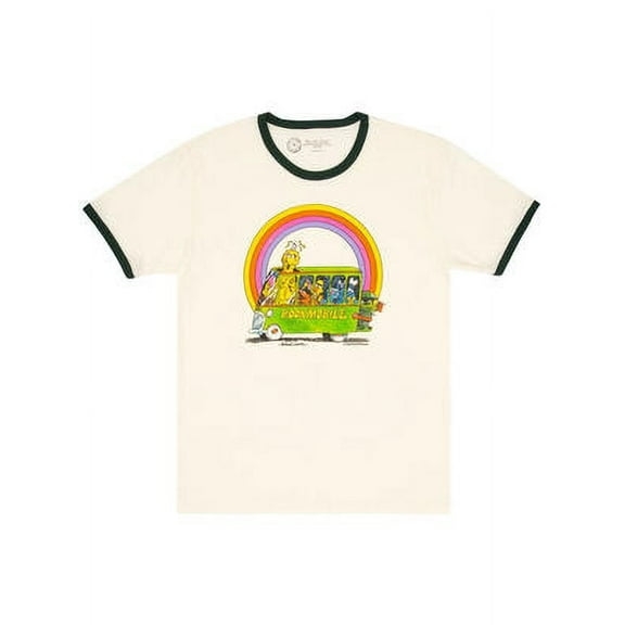 Sesame Street: Bookmobile Unisex Ringer T-Shirt Large