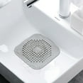 thumbnail image 5 of Shower Drain Trap - Square silicone drain cover for shower or kitchen drains-grey, 5 of 5