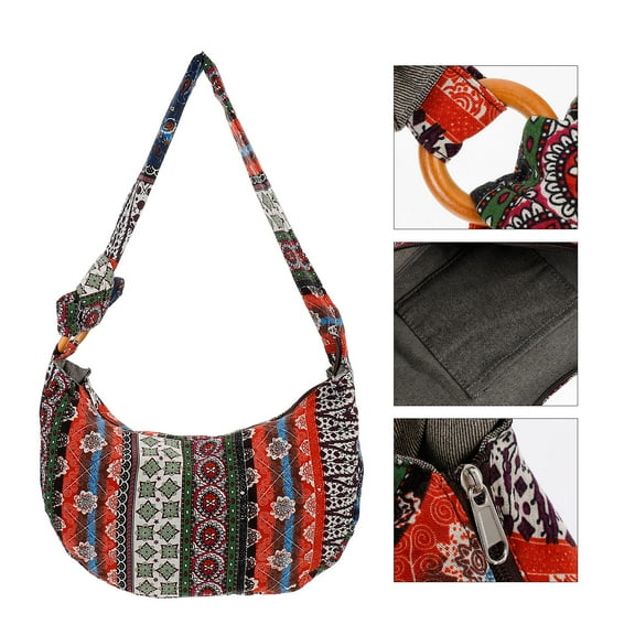 LULULION Womens Crossbody Handbags Hobo Shoulder Purse Canvas 1Set Cell Phone Pocket Multi