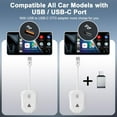 thumbnail image 7 of Kebiory 2-in-1 Wireless CarPlay Adapter & Andoriod Auto Adapter,Plug and Play, Suitable for Wired Carplay and Android Auto Wired to Wireless Adapter,Fit iOS 10+ & Android11 (White), 7 of 7