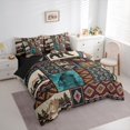 thumbnail image 4 of Feelyou Vintage Boho Aztec Twin Bedding Sets 7-Piece for Men, Hippie Rustic Bear Bedding Comforter Set, Southwestern Theme Reversible Sheet Sets, Super Cozy Room Decor, 4 of 8