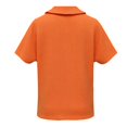 thumbnail image 7 of Sillenn Women's Waffle Button Down Collared Shirt Short Sleeve Casual Blouse Loose Fit Lightweight Waffle Knit Gauze Shirts Summer Dressy Casual Office Work Blouse Business Camping Clothes Orange L, 7 of 7