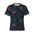 thumbnail image 4 of Vsdgher Joystick Gamepad Print Men's Dry Fit Mesh Athletic Shirts Moisture Wicking Tennis T-Shirt Tops, 4 of 9