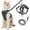 Gray, variant on Cat Harness and Leash, Reflective Cat Harness Escape Proof for Walking, Adjustable Kitten Harness and Leash Set, 4 Buckles Easy Control Breathable Cat Vest Harness for All Types of Cats