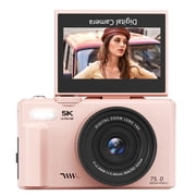 Saneen 5K 75MP Digital Camera Wifi Autofocus Vlogging Camera for YouTube 3 180° Flip Screen Travel Video Cameras for Photography with 18X Zoom, 32GB Card