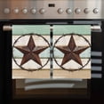 thumbnail image 2 of Beige Sage Green Texas Star Kitchen Towels Set of 2, Water Absorbent Dish Towel, Vintage Stars Wooden Decorative Hand Towels - Quick Drying Cloth for Cooking Baking, 18x28 Inch, 2 of 8