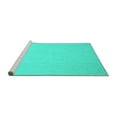 thumbnail image 2 of Ahgly Company Machine Washable Indoor Round Abstract Turquoise Blue Contemporary Area Rugs, 4' Round, 2 of 4