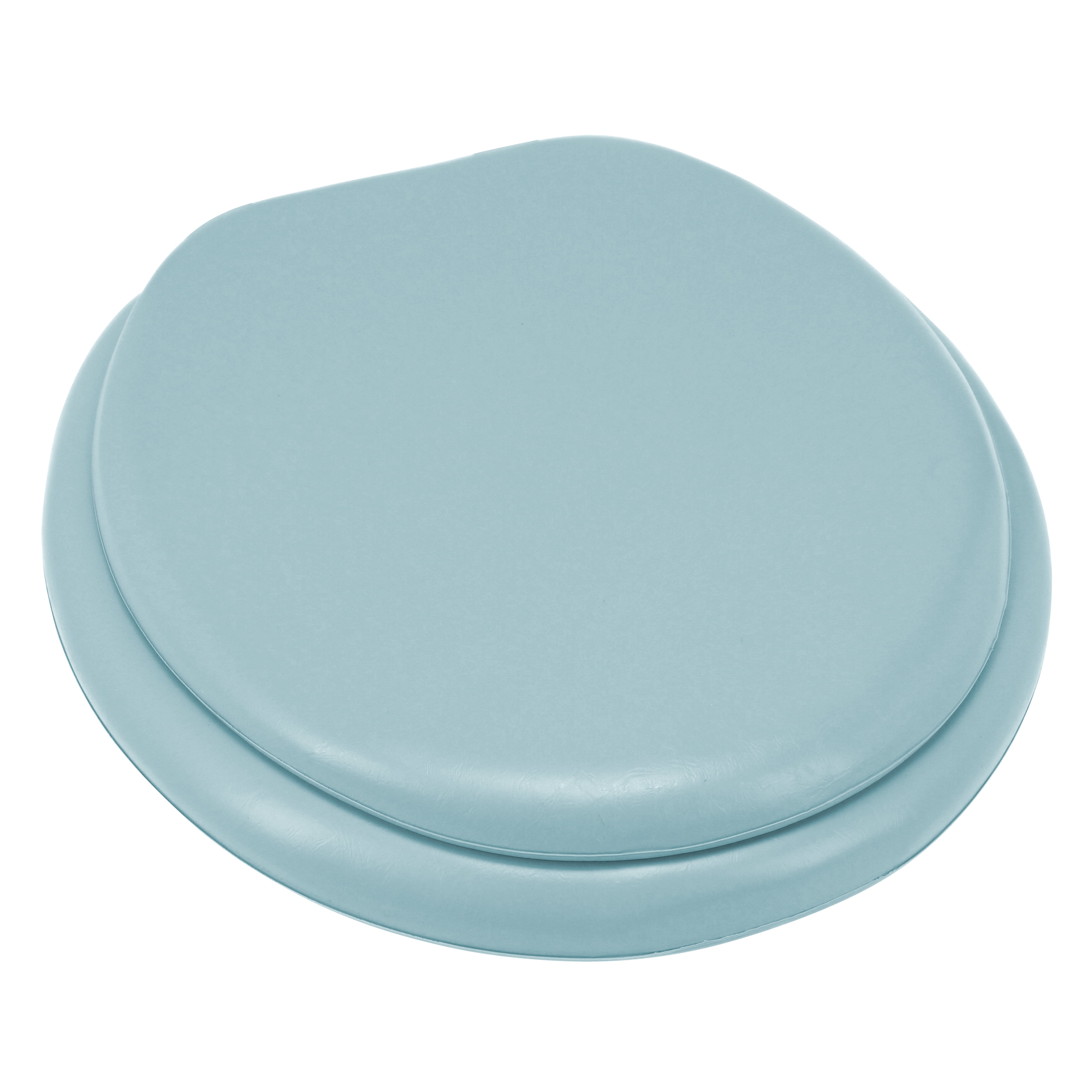 Ginsey Round Soft Cushion Toilet Seat, Mineral Blue