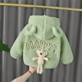 thumbnail image 2 of Toddler Coats for Boys 6t Baby Girls Boys Cartoon Letter Jacket Bear Ears Hooded Boy Thick Winter Jacket, 2 of 5