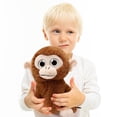 thumbnail image 5 of Punch Monkey Plush, Monkey Stuffed Animal with Large Glitter Eyes, Emotional Support Plush, Stuffed Monkey, Cuddly Toy for Adults & Teens, Brown 9 Inch, 5 of 6