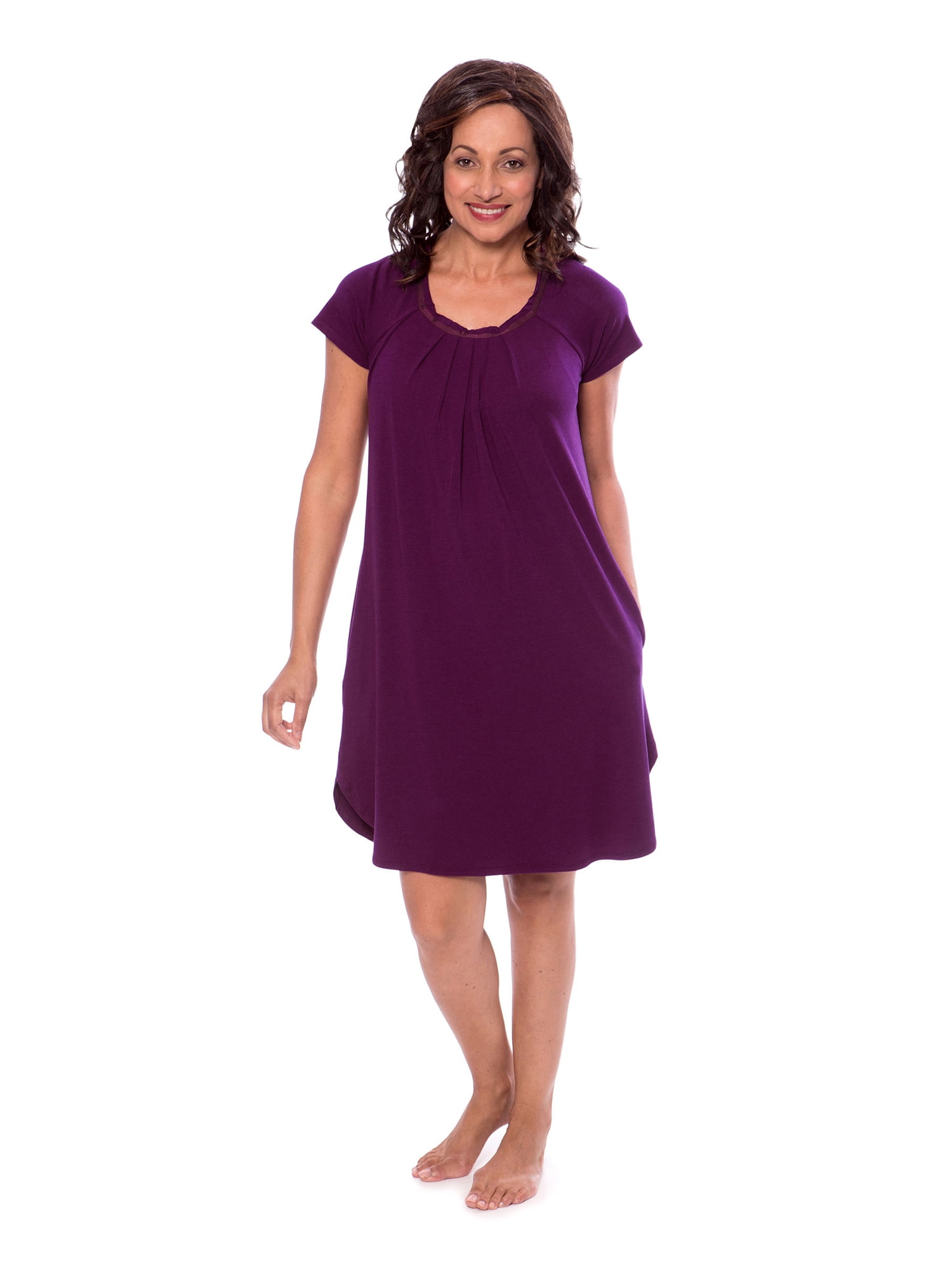 Women's Cap Sleeve Nightgown - Bamboo Viscose Sleepwear by Texere ...