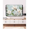thumbnail image 3 of Outdoor TV Cover 48 to 50 Inch Weatherproof, Farmhouse Rustic Magnolia Waterproof TV Screen Protector for Outside Decor with Zipper and Pocket 48"L x 30"H , White Green, 3 of 7