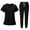 42109-Black, variant on Medical Scrubs Uniforms Set Doctor Nurse Workwear Unisex for Clinics
