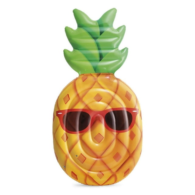 Intex - Inflatable Pineapple Pool Mattress, 85'' x 42'', Yellow