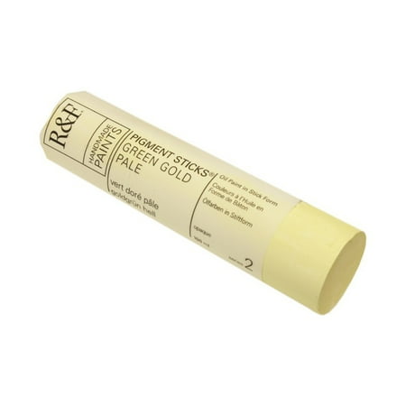 UPC: 0836943004573 | R&F Handmade Paints Pigment Stick  100ml  Green Gold Pale