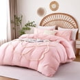 thumbnail image 2 of Duvet Cover Twin Size, Boho Tufted  2 Pieces Microfiber Floral pink Duvet Covers Set with Zipper Closure, Soft Breathable Floral Bedding Set for All Seasons(Pink, Twin,68"x90"), 2 of 8