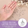 thumbnail image 3 of Uxcell 100 Paquete de Encantos de Letras A-Z, Encanto de Letra D de Metal, Colgante de Inicial para Collares, Pulseras, Joyería y Manualidades, Plata, 3 of 6