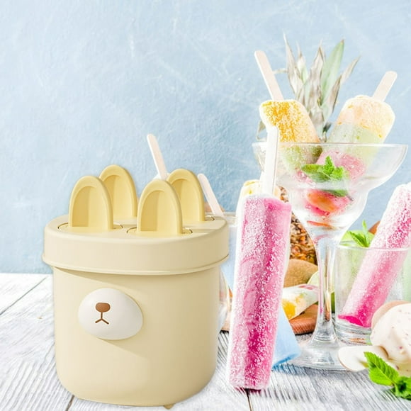 Popsicles Molds Popsicle Molds Ice Cream Molds Ice Pop Mold Popsicle Molds with Sticks 4-In-1 Ice Cream Molds Home-Made Popsicle Popsicle Ice Cream Molds with Lid
