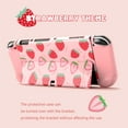 thumbnail image 6 of Strawberry Theme Nintendo Switch OLED Protection Bundle: Carrying Case, PC Case, Shoulder Strap & Joystick Caps, 6 of 11