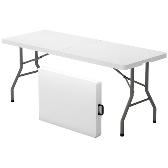 axGear Foldable Table Heavy Duty Indoor Outodoor Picnic Camping Dining Work Desk 6Ft