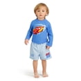 thumbnail image 3 of Character Toddler Boy Rash Guard Swim Set with Coverup, 3- Pieces, Sizes 12M- 5T, 3 of 7