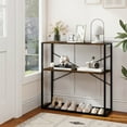 thumbnail image 4 of Costway 36” Console Table with Wooden Textured Open Shelves & Metal Frame for Hallway Brown, 4 of 11