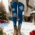 thumbnail image 7 of zaveiop Christmas Yoga Pants Christmas Leggings for Women Funny Santa Snowflake Print Costume Holiday Tights High Waist Workout Leggings (Blue, XXL), 7 of 7
