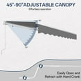 thumbnail image 5 of IVV 10' x 8' Patio Retractable Awning w/Adjustable Slope, Manual Awning Sun Shade Window Door Shelter with Aluminum Frame, Water and UV Resistant for Deck, Garden, Gray, 5 of 7