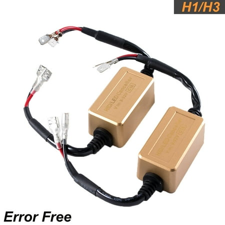 06 Hummer H3 Headlight Xotic Tech H1 H3 LED Canbus Headlight Decoder Adapters Anti Hyper Blink Flash Error Free ()