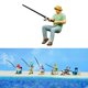 thumbnail image 5 of Figuras en miniatura a escala 1/64, personajes en miniatura, minifiguras pintadas a mano, Hombre pescador sentado, 5 of 7