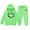 Green, variant on Long Sleeve Solid Warm Hoodie Pullover Tops Pants Kids Outfits Sweat Suit, Heart Graphic Print Y2K Hoodies for Child Toddler Boys Girls Fall Winter Clothes