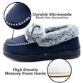 thumbnail image 4 of DL Womens Fuzzy Warm Moccasin Slippers Memory Foam Soft Fluffy Winter House Shoes Slippers, 4 of 6