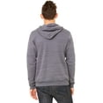 thumbnail image 3 of Bella Canvas Men's 3739 Unisex Poly-Cotton Fleece Full-Zip Hoodie (Dark Grey Marble, Medium), 3 of 6