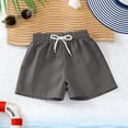 thumbnail image 6 of BRGZLK Kids Boys Swim Trunks Summer Solid Color Casual Lightweight Quick Dry Drawstring Board Shorts with Pocket for Vacation Beach Surfing Gray 14-15 Years, 6 of 6