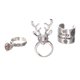 thumbnail image 4 of 3 Piezas Anillos de Navidad Regalo de Navidad Moda Gótico Conjunto de Joyas de Navidad Anillos Temáticos de Navidad para Mujeres Adolescentes, 4 of 8