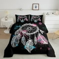 thumbnail image 2 of Feelyou Western Boho Dreamcatcher Queen Comforter Set, Splash Watercolor Bedding Sets, Teens Kids Boys Girls Reversible Bedding Comforter Set, Breathable Home Decor, 3-Piece, 2 of 8