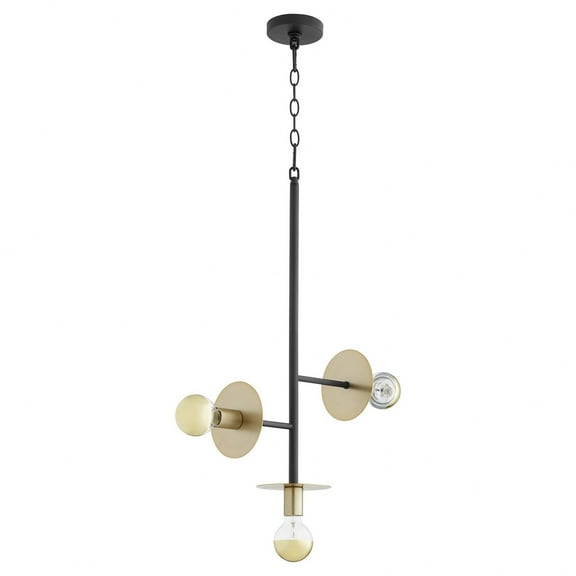 843-3-6980 Quorum Lighting Voyager - 3 Light Pendant in style - 17 inches wide by 14.5 inches high     -Traditional Installation