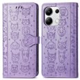 thumbnail image 1 of Funda Cartera FOXDOCK para Xiaomi Redmi Note 13 4G , Flip PU con Relieve de Gatos y Perros, Tarjetero y Soporte, 1 of 6